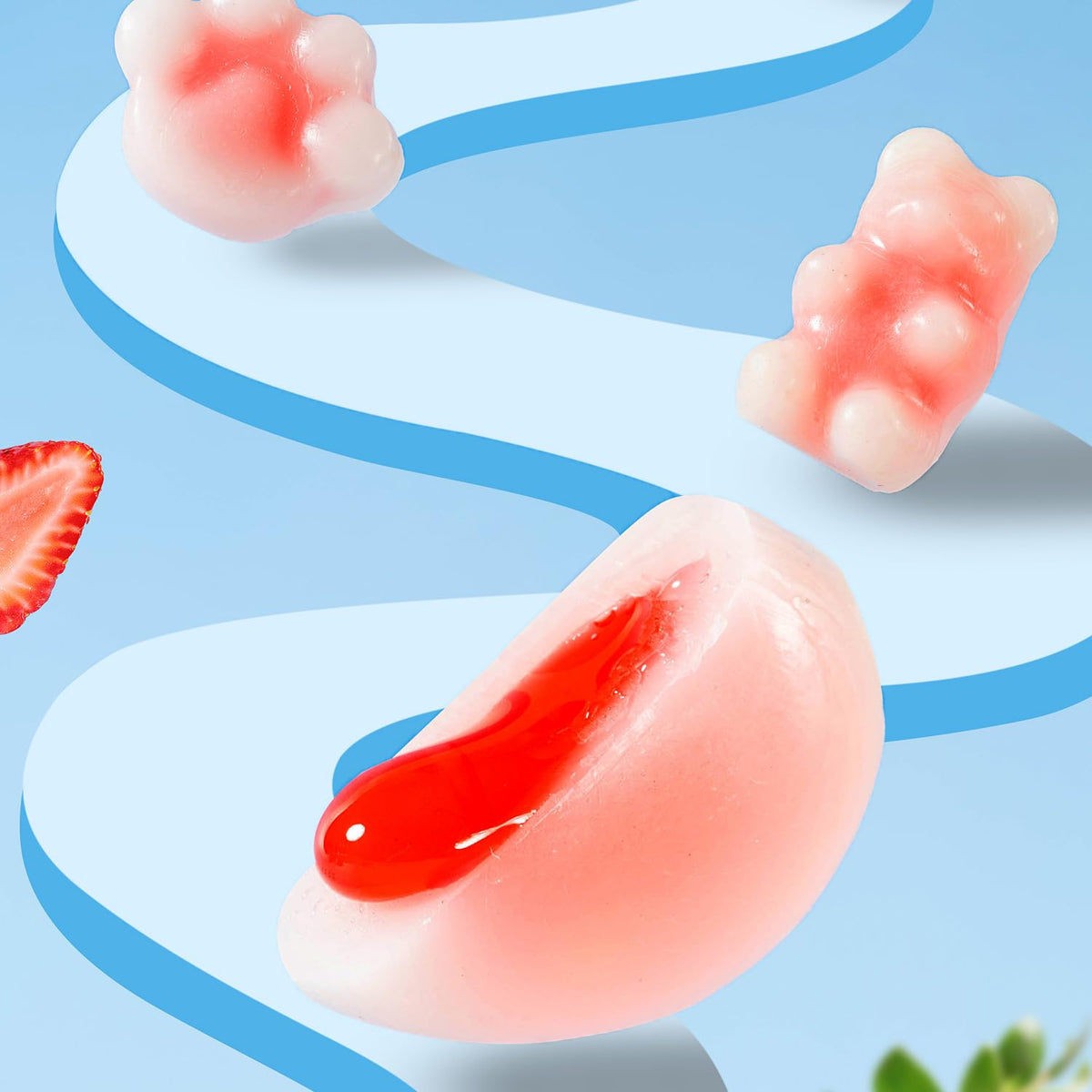 Halfoma wax bottle chewable candy bright multi-flavor assortment for playful tasting.