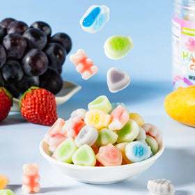 Halfoma wax bottle chewable candy multiple shapes spark curiosity.