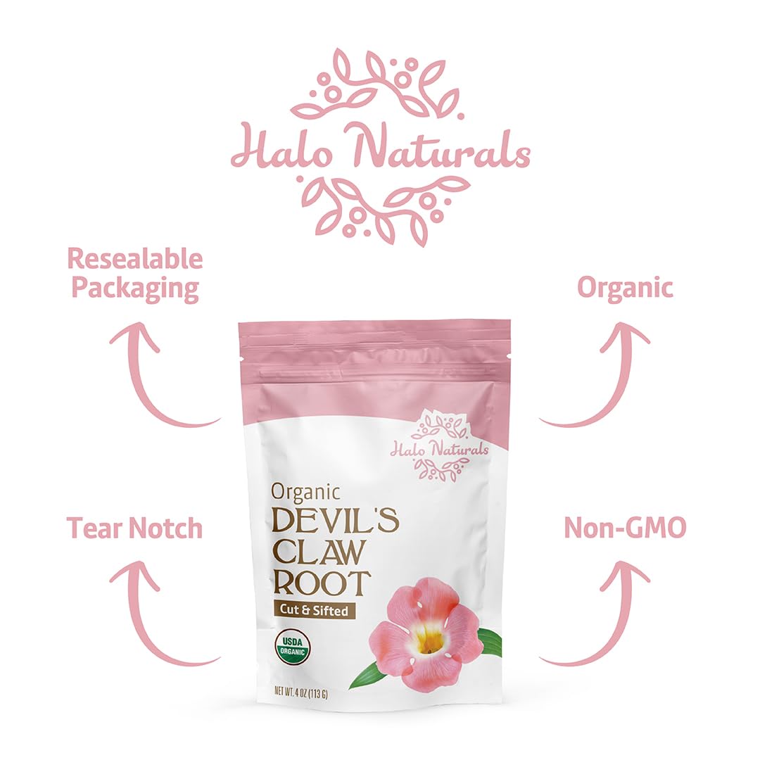 Halo Naturals measuring-ready devil's claw root for easy prep.