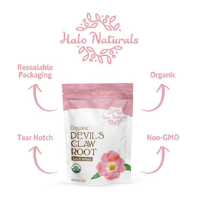 Halo Naturals measuring-ready devil's claw root for easy prep.