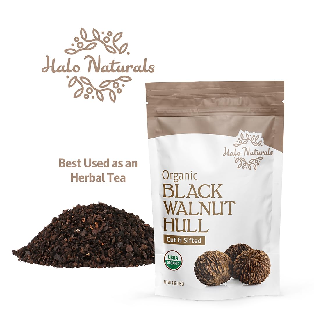 Halo Naturals earthy flavor profile from black walnut hull for tea