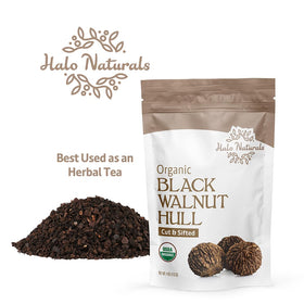 Halo Naturals earthy flavor profile from black walnut hull for tea