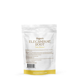 Halo Naturals elecampane root in a dried bulk bag ready for infusion.