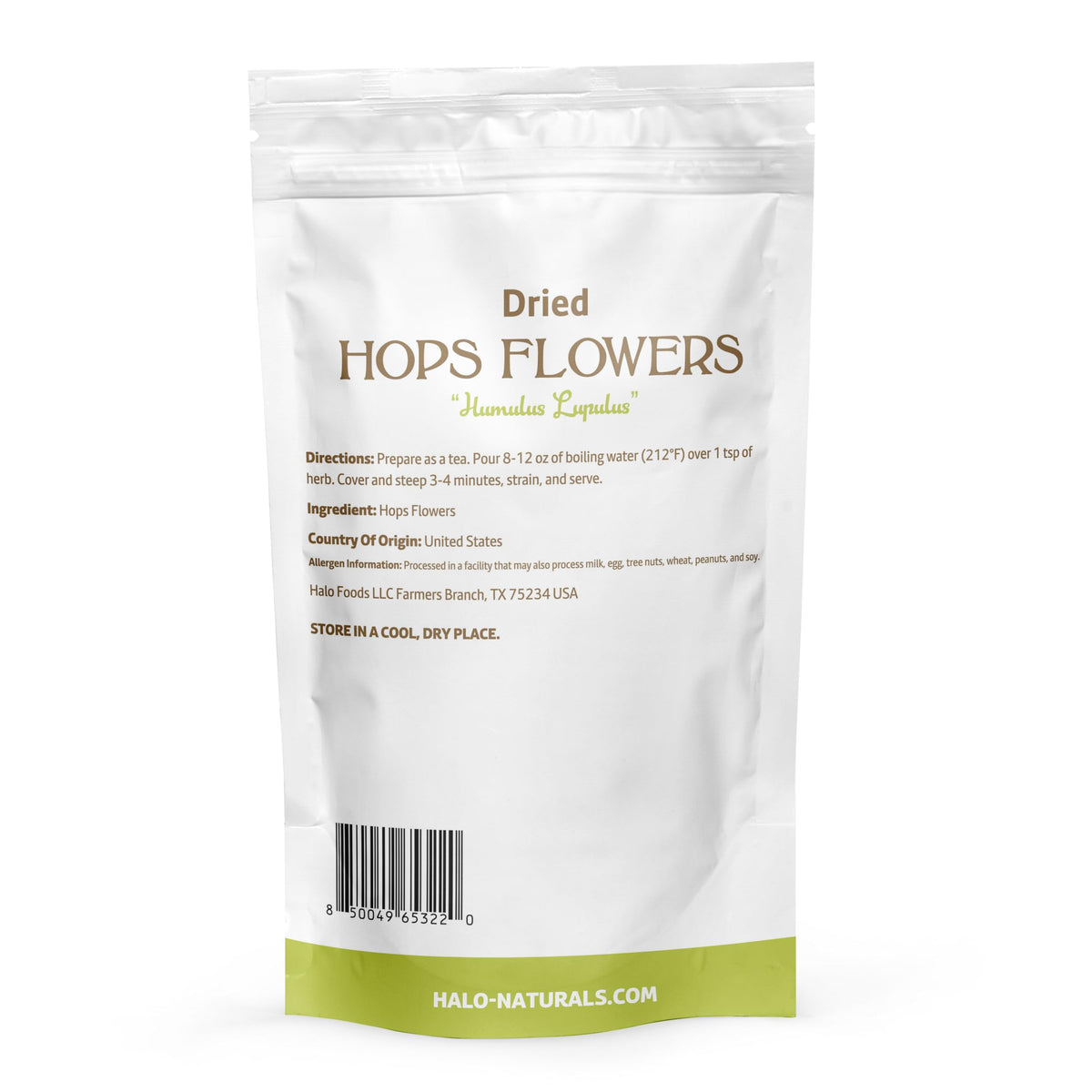 Halo Naturals Hops Flowers Whole origin USA signals local quality