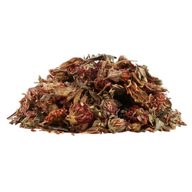Halo Naturals red clover blossom USDA organic seal highlighting certification and quality.