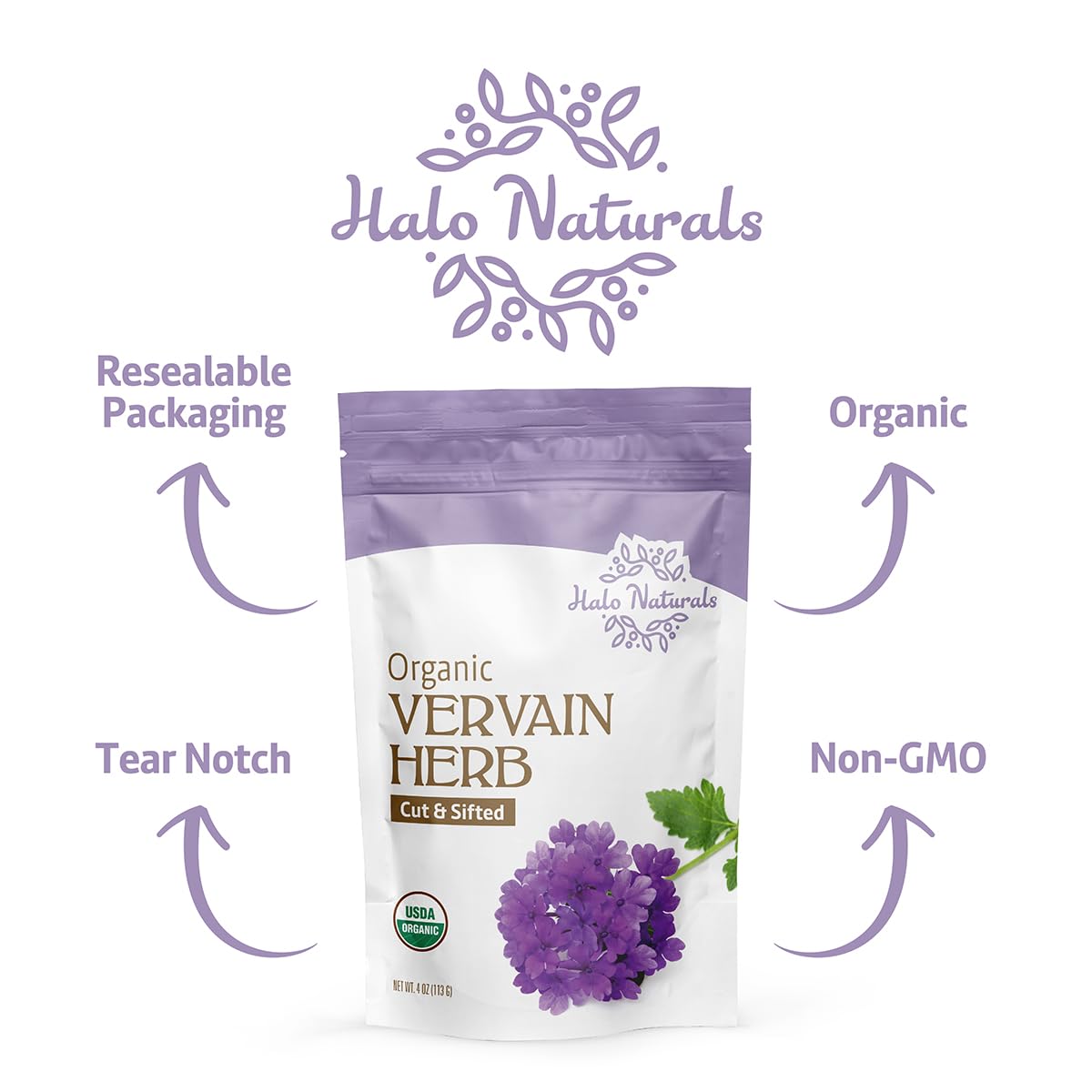 Opened resealable pouch releasing herbal aroma for quick prep.