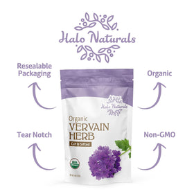 Opened resealable pouch releasing herbal aroma for quick prep.