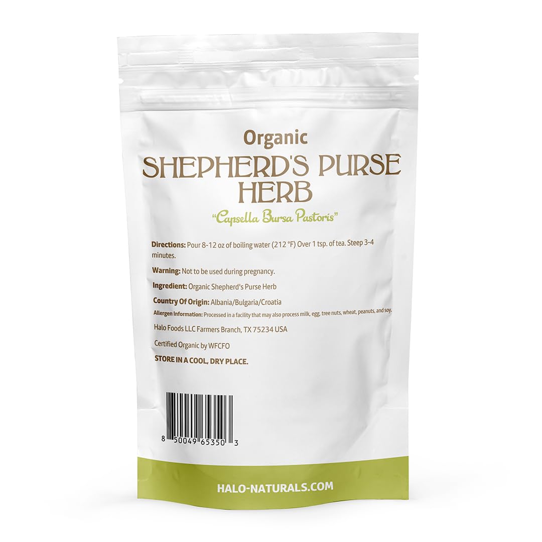 Halo Naturals Shepherd's Purse origin image points to Albania, Bulgaria, and Croatia sourcing