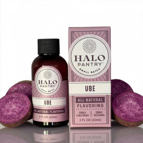 HALO PANTRY UBE flavoring extract bottle front view for versatile baking