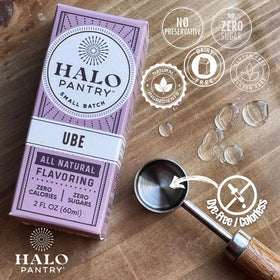 HALO PANTRY UBE flavoring extract bottle with pour cap for easy dosing