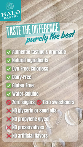 HALO PANTRY UBE flavoring extract colorless liquid for neutral recipe appearance