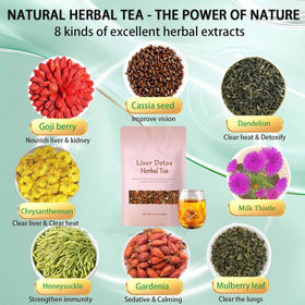 Halpilt Liver Detox Tea amber-colored infusion after steeping
