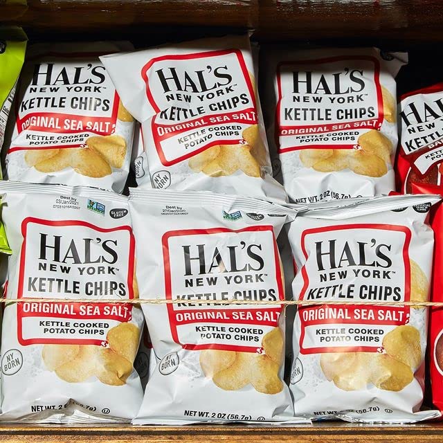 Hal's New York on-the-go snack bag, portable chips for picnics and sports.