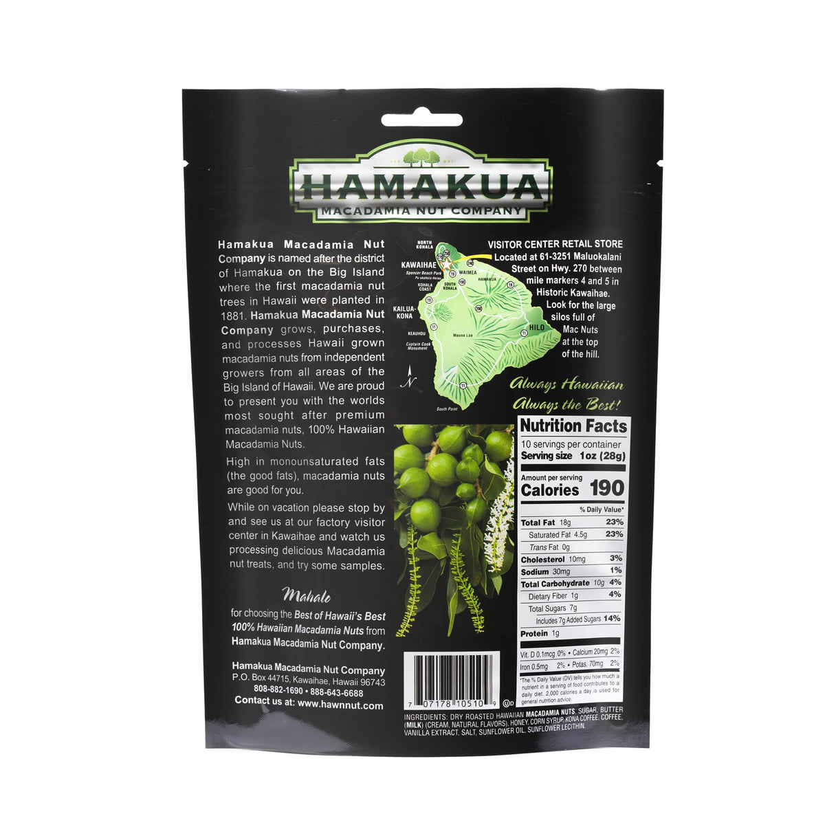 Hamakua Macadamia Lightly Salted Nuts: versatile, lightly seasoned crunch