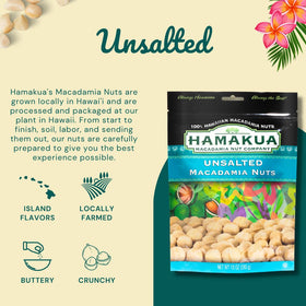 Close-up of Hamakua Macadamia Nuts half and whole roasted for texture