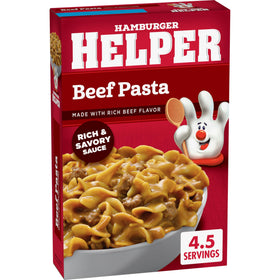 Hamburger Helper Beef Pasta cooked plate ready in minutes