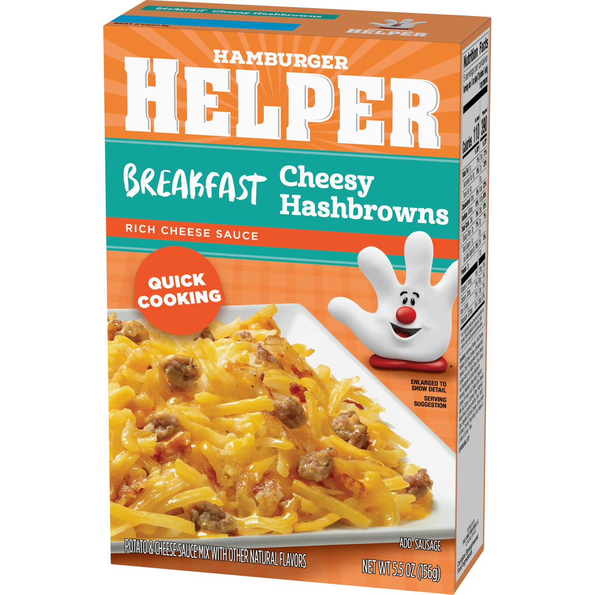 Hamburger Helper beef browning on the stove speeds breakfast prep