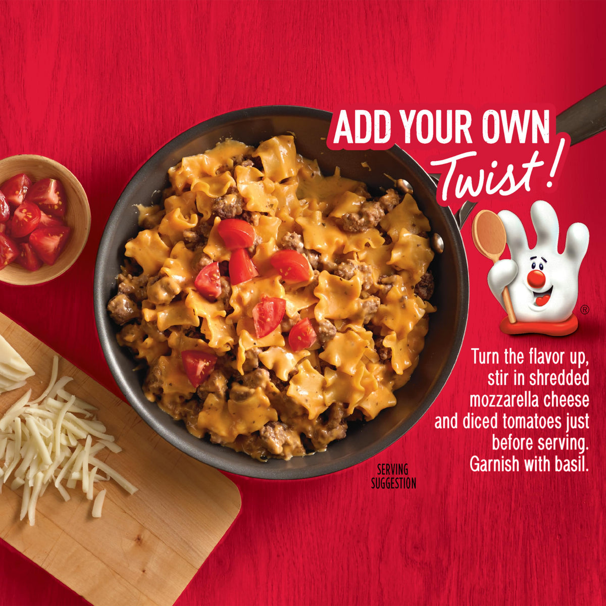 Hamburger Helper five-and-half-ounce box shown for convenient meals