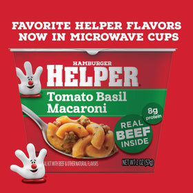 Hamburger Helper flavor pouch stirred into noodles for creamy cheese sauce.