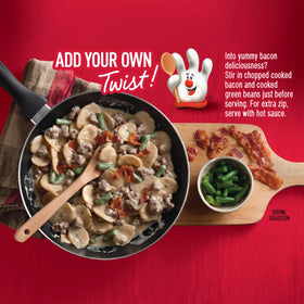 Hamburger Helper no artificial flavors or colors claim on label.