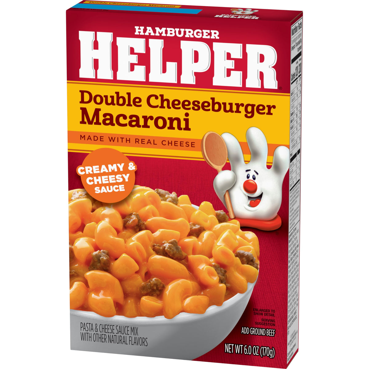 Hamburger Helper ready in three steps simplifies weeknight cooking.