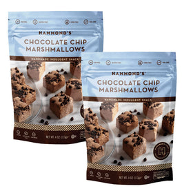 Hammond's Candies chocolate chip marshmallows 2-pack ready for snacking and baking.