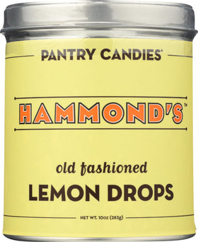 Hammond's Candies Lemon Drops bag front shows bright citrus flavor, ideal for sharing
