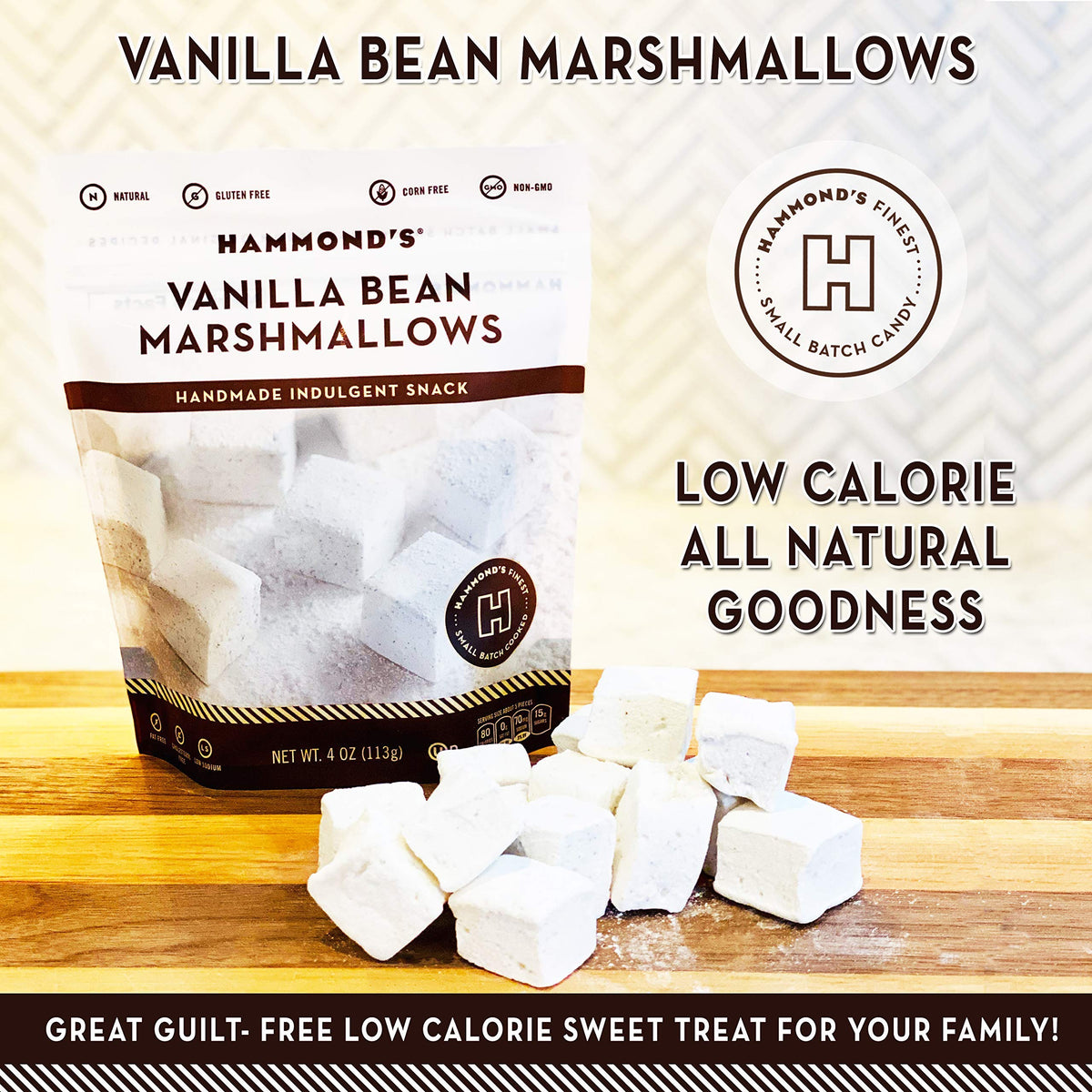 Hammond’s Candies vanilla bean marshmallows used in baking and desserts