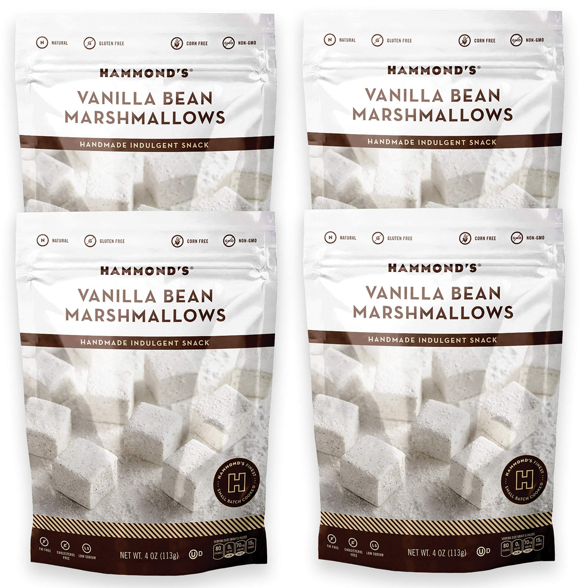 Hammond’s Candies vanilla bean marshmallows pack for snacking and baking