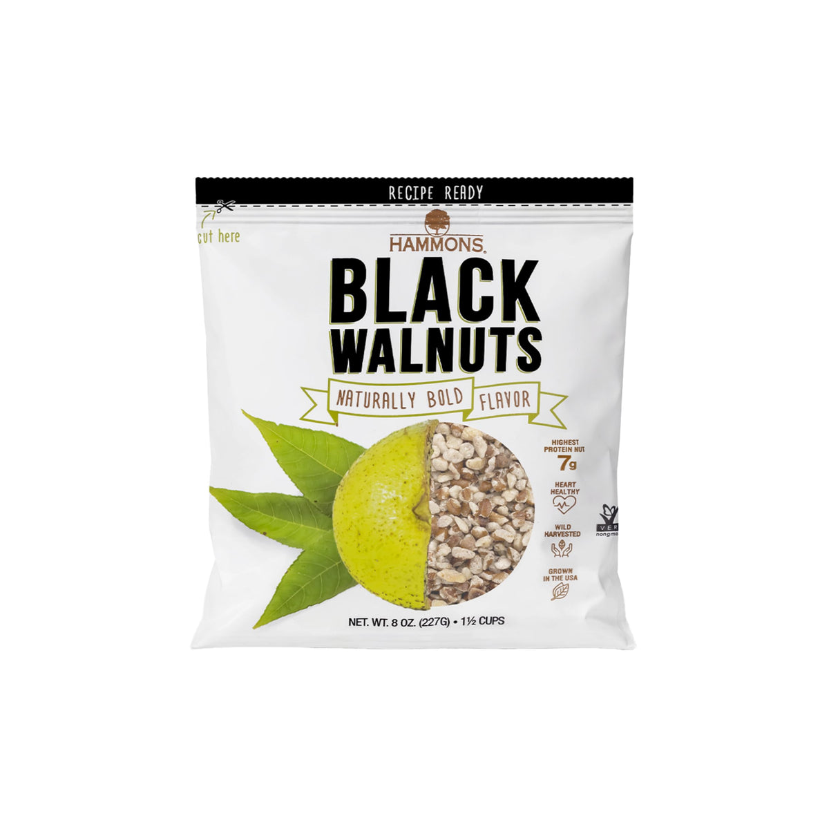 Hammons Black Walnuts wild-harvested bag—ready to bake with bold, earthy flavor.