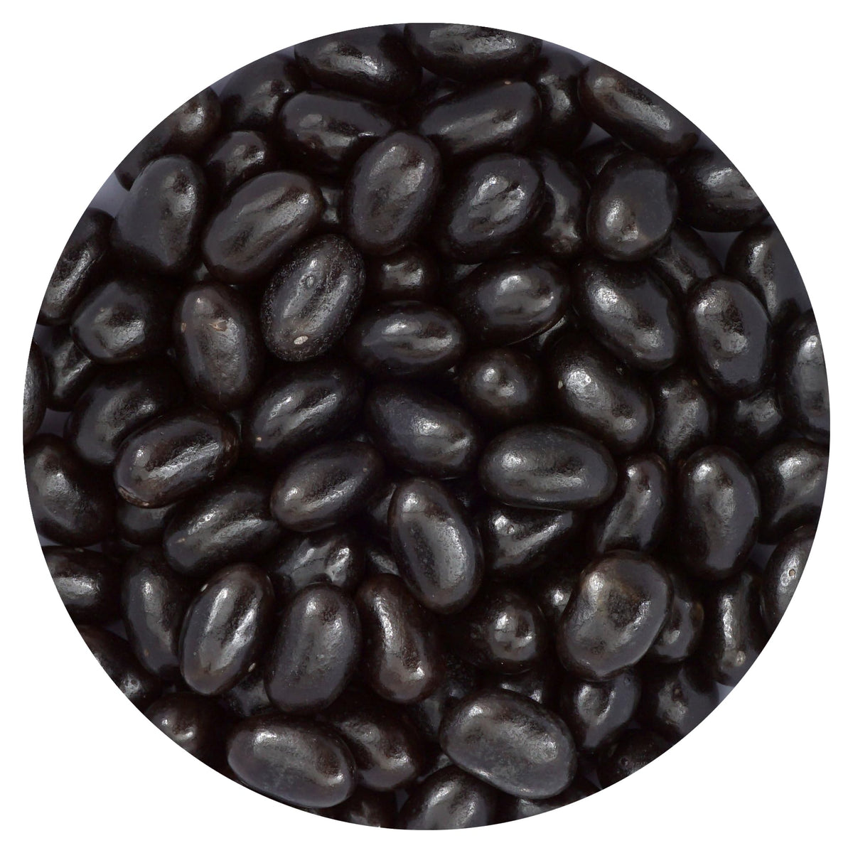 The Hampton Candy Company black jelly beans bulk bag for sharing.