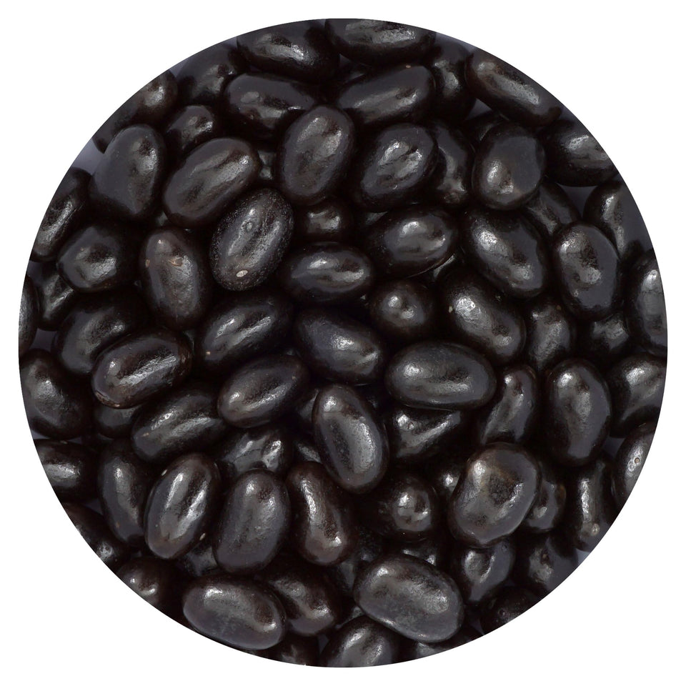 The Hampton Candy Company black jelly beans bulk bag for sharing.