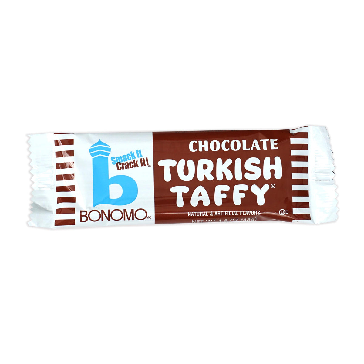The Hampton Candy Company Bonomo Turkish Taffy banana 3-pack; bright fruit flavor with soft, glossy finish.