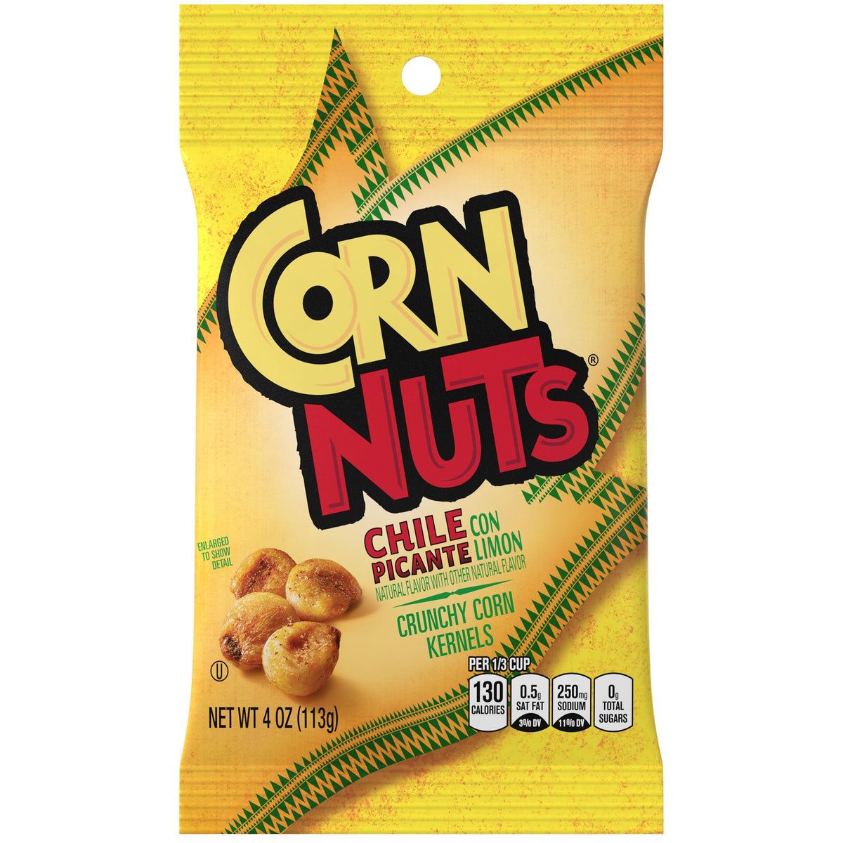 The Hampton Candy Company Chile Picante Crunchy Corn Nuts bold heat in a convenient 4 oz pouch