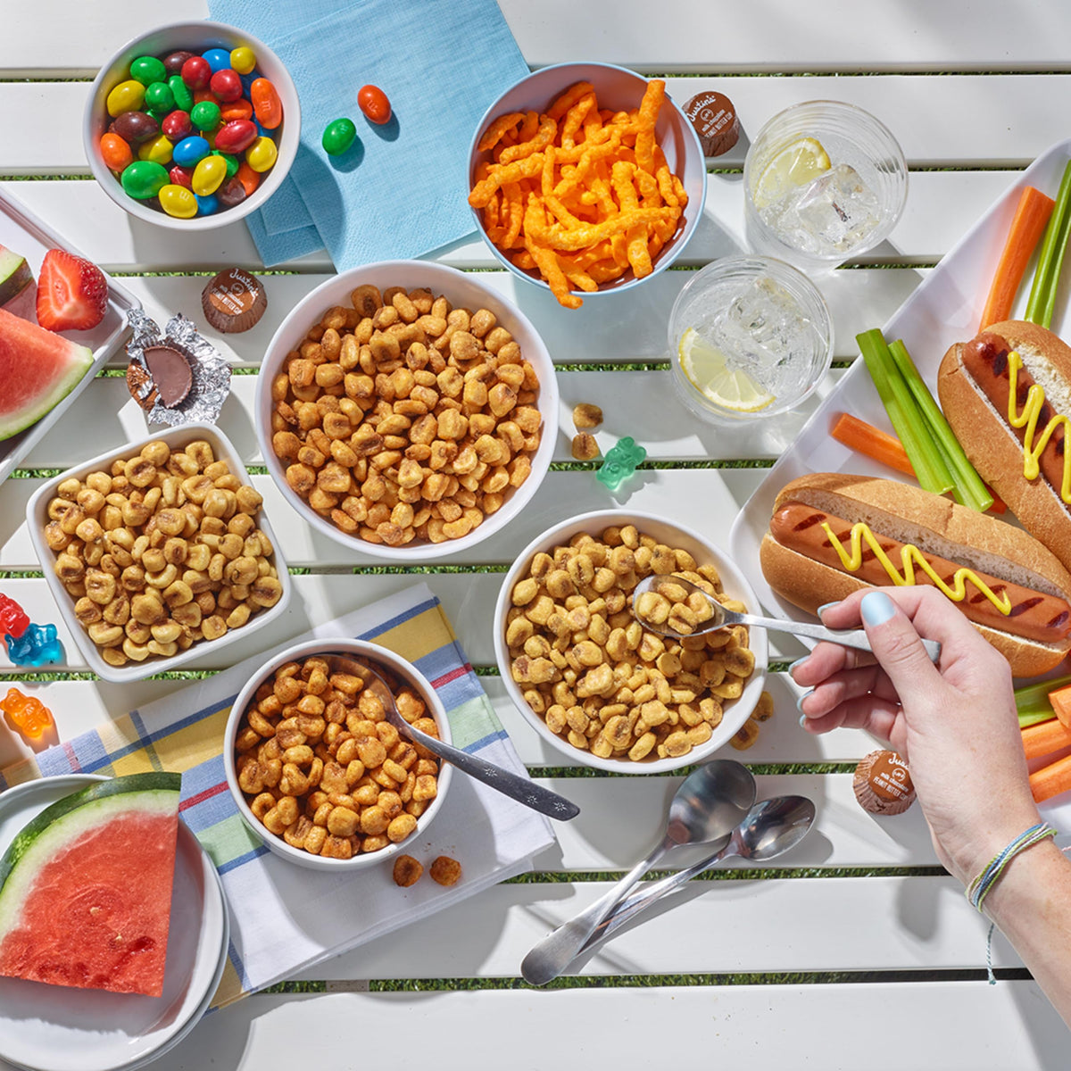 The Hampton Candy Company Loaded Taco Crunchy Corn Nuts in a travel-ready 4 oz pack for on-the-go snacking