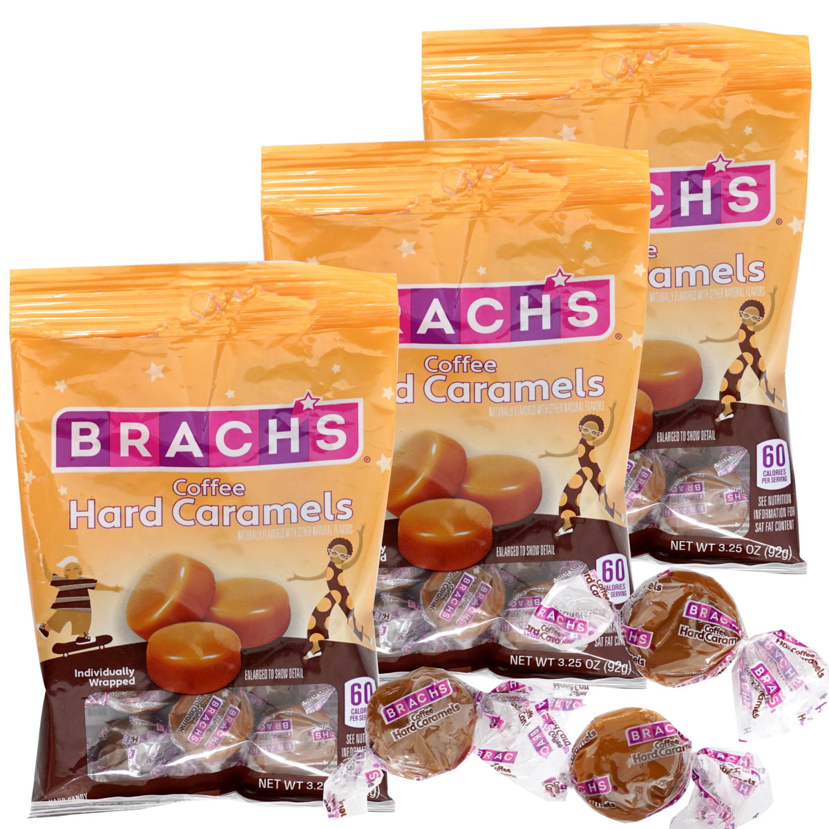 The Hampton Candy Company Coffee Hard Caramels 3-pack bags ideal for office treats.
