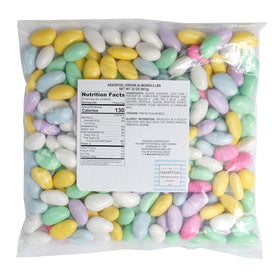 The Hampton Candy Company Jordan almonds show crunchy centers behind a sugar shell