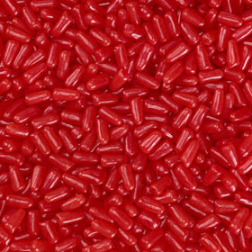 Close-up of bright red Mike and Ike Cherry candies, great for snacking.