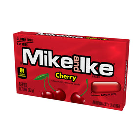 Single 0.78 oz Mike and Ike Cherry box in a lunchbox for on-the-go snacking.