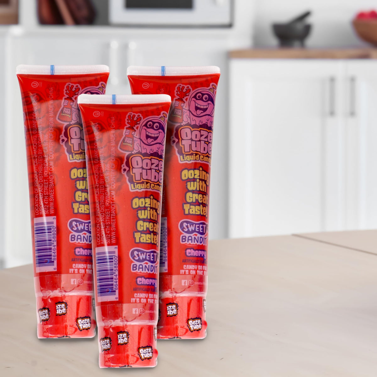 Ooze Tube Cherry squeezable candy by Hampton for celebrations and gifts.