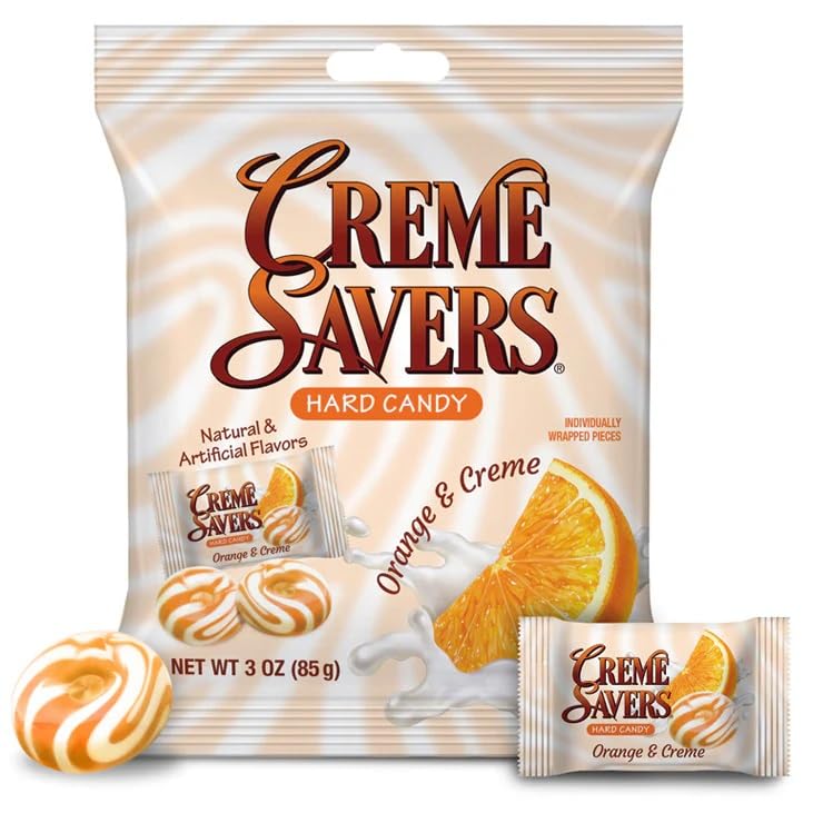 Orange and Cream hard candy with creamy notes, a smooth post dinner treat.