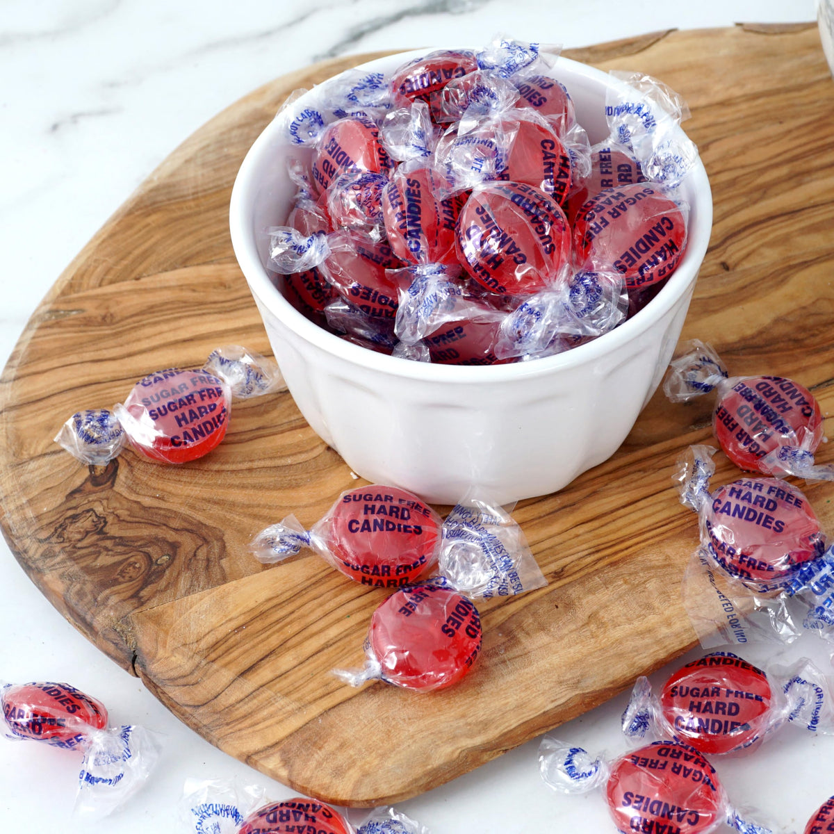 Serving idea: The Hampton Candy Company sugar-free cinnamon discs for parties or office breaks.