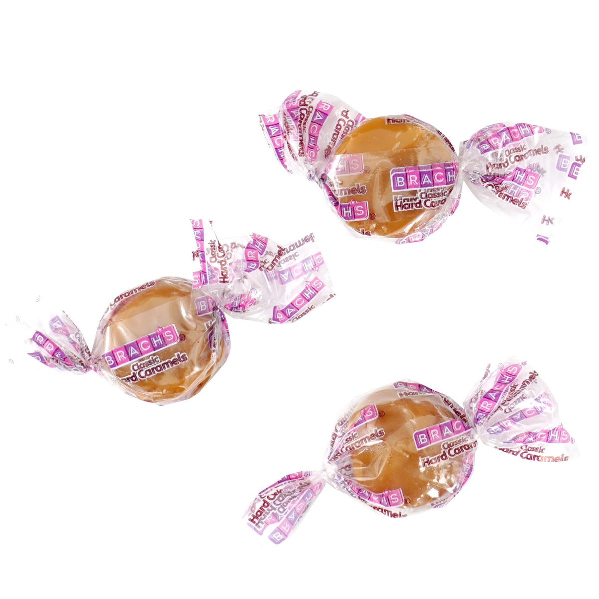 Close-up of buttery caramel texture in Hampton hard caramels for a satisfying bite.