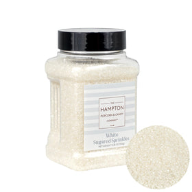 The Hampton Candy Company white sprinkles brighten ice cream sundaes with playful texture.