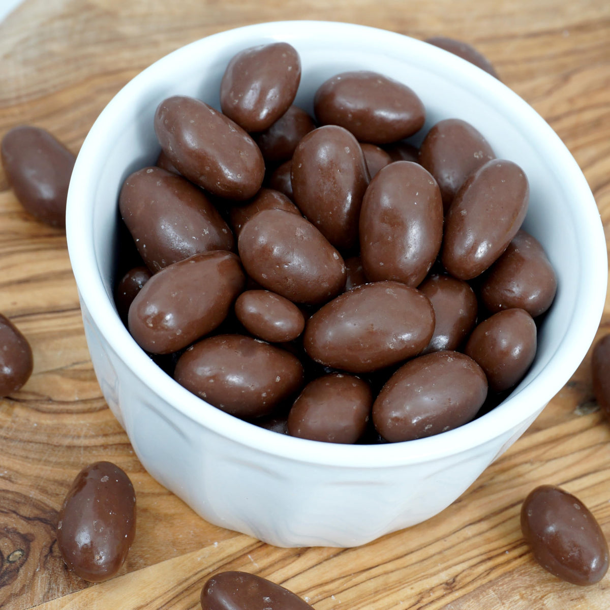 Hampton Candy Milk Chocolate Covered Almonds in gift-ready packaging.