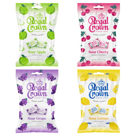 The Hampton Candy Company sour variety pack displayed with four flavors for sharing