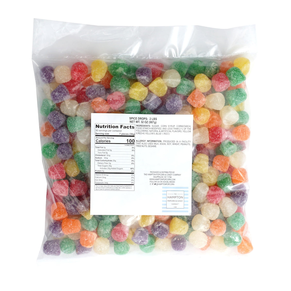 Hampton Spice Drops close-up showing bold cinnamon and mint flavors.