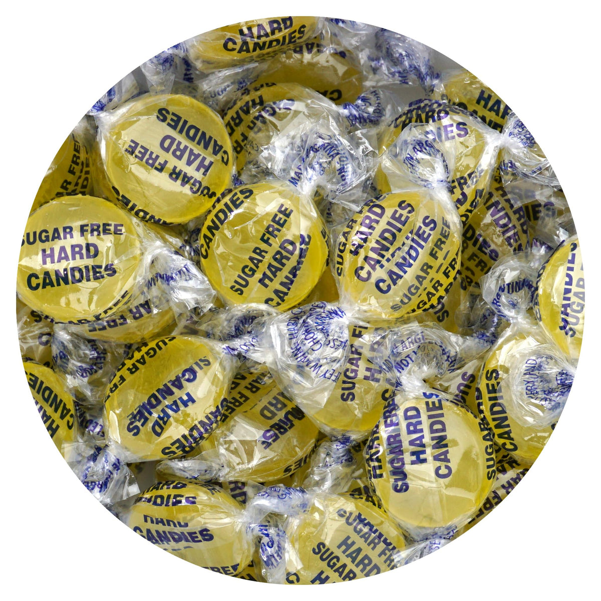 The Hampton Candy Company sugar-free lemon drops bulk bag, ready for quick bites and on-the-go relief