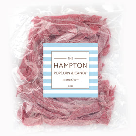 The Hampton Cherry Sour Belts bulk bag image showcases value for parties and gatherings.