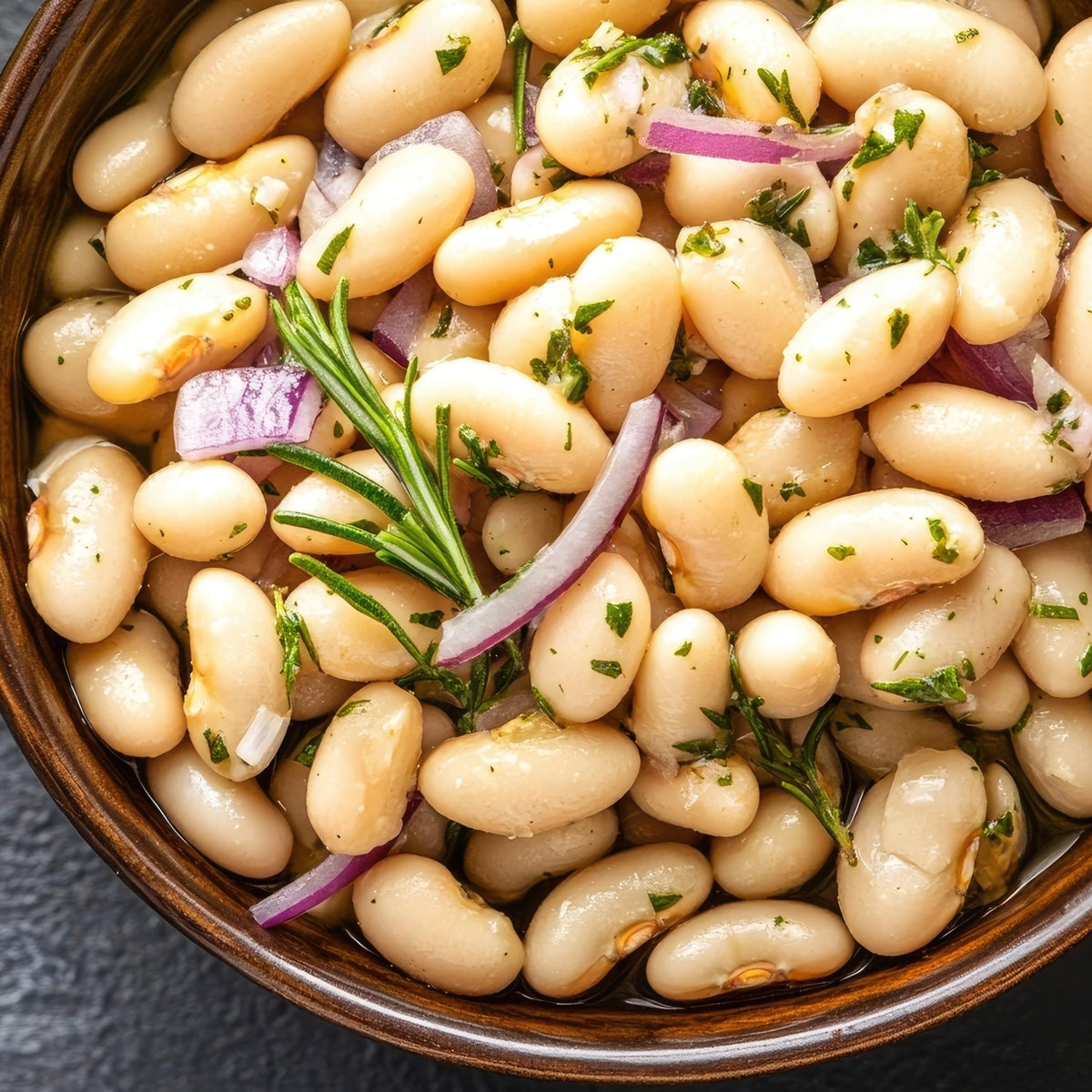 Hampton Distribution cannellini beans served in bowl with comforting flavor.